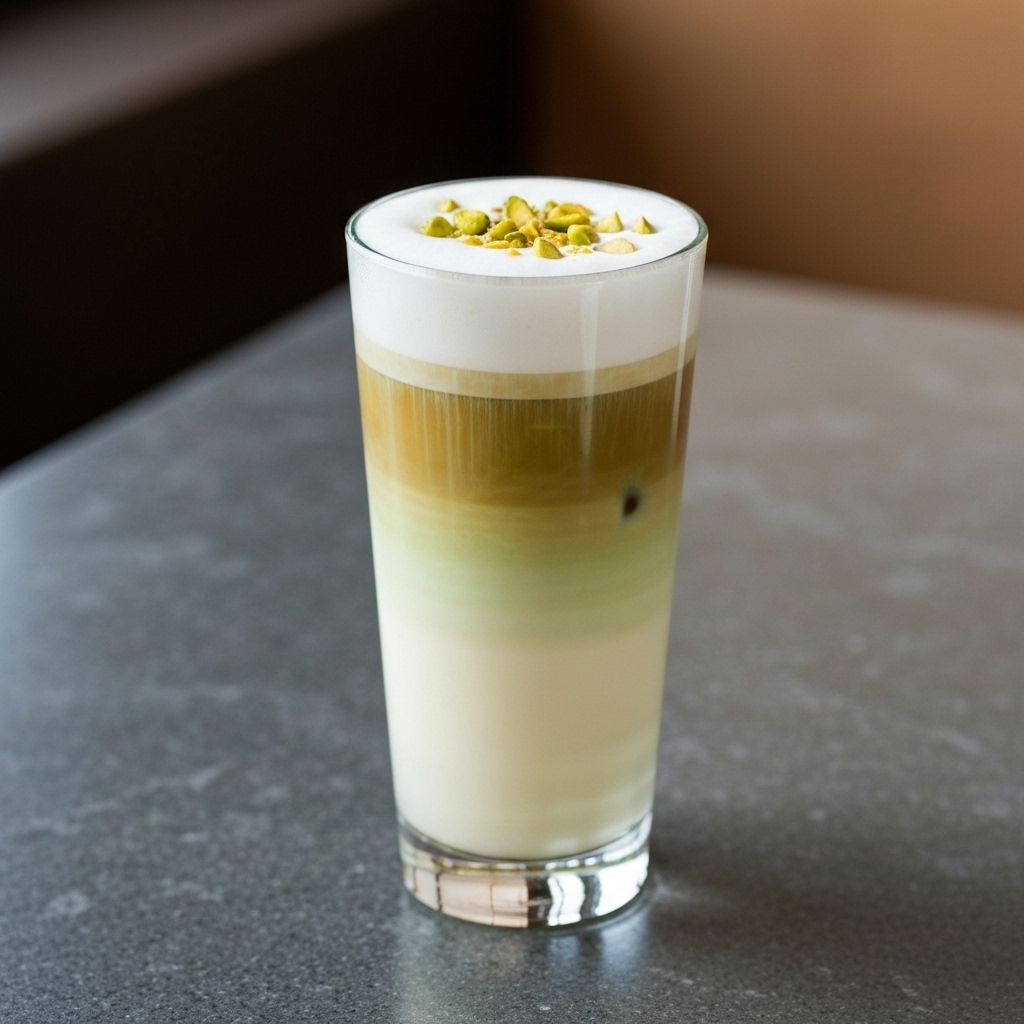 Latté Glacé Vanille Pistache au Lait d'Avoine